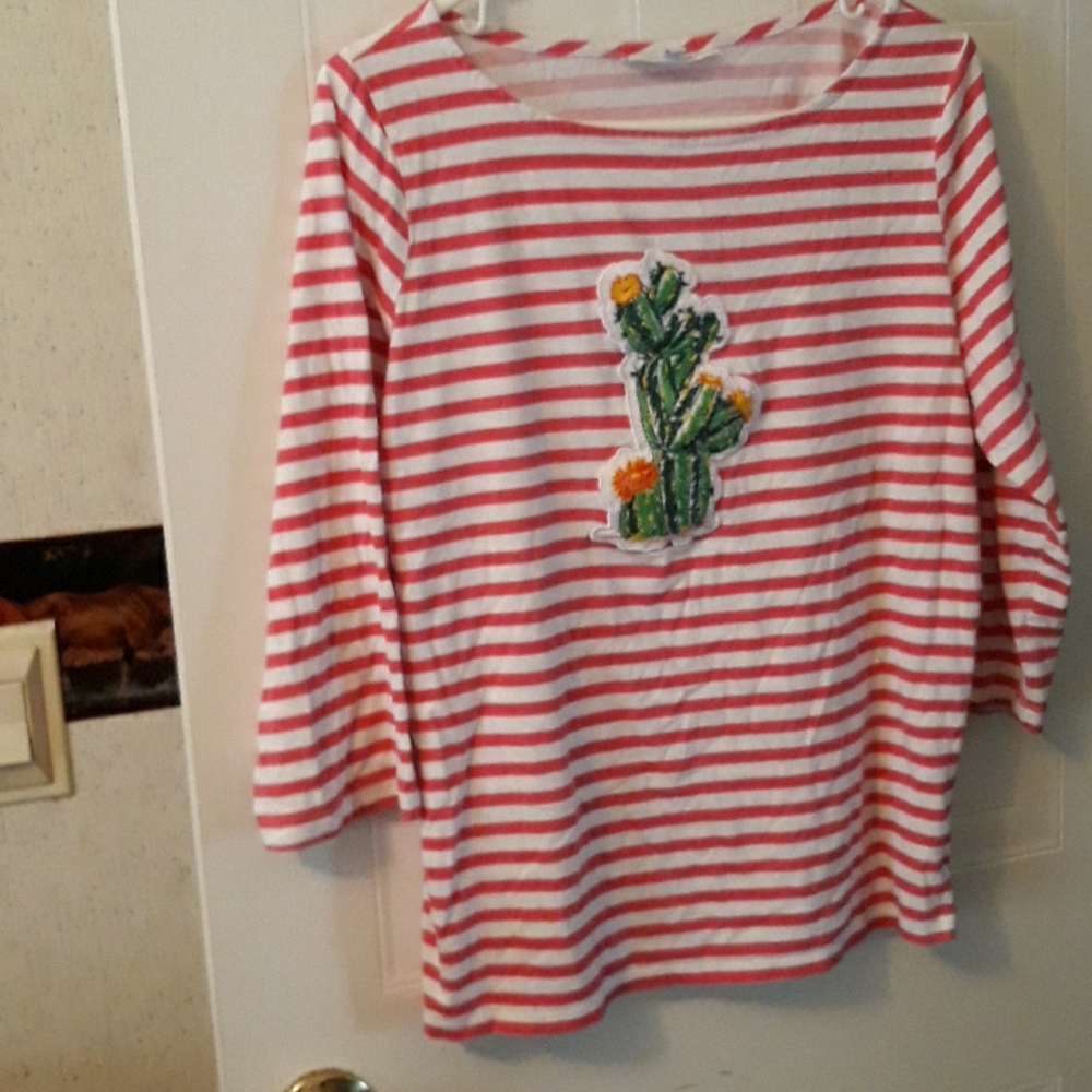 Hillard & Hanson pink and white with cactus flower